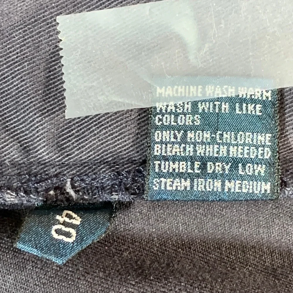 Polo Ralph Lauren Tyler Short Mens 40 Navy Blue Pleated Chino Cotton Shorts‎